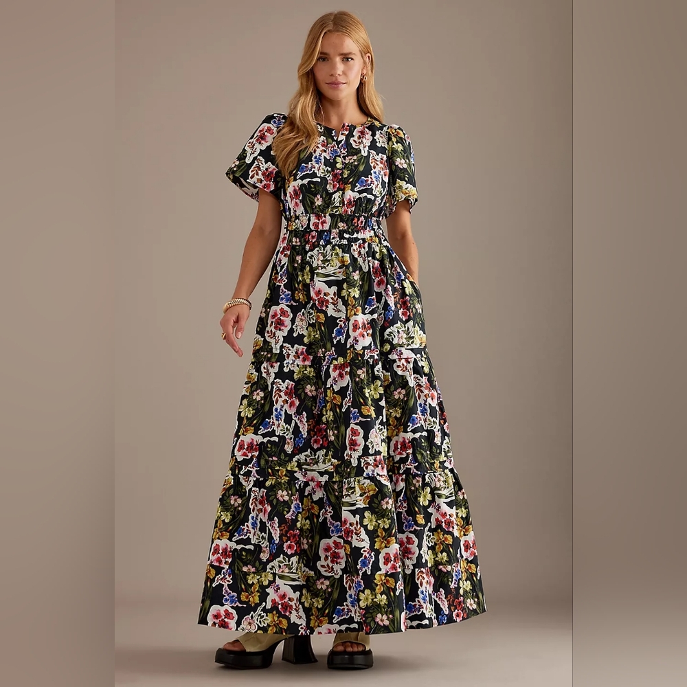 NWT Anthropologie The Somerset Maxi Dress Size XXS - Picture 3 of 13